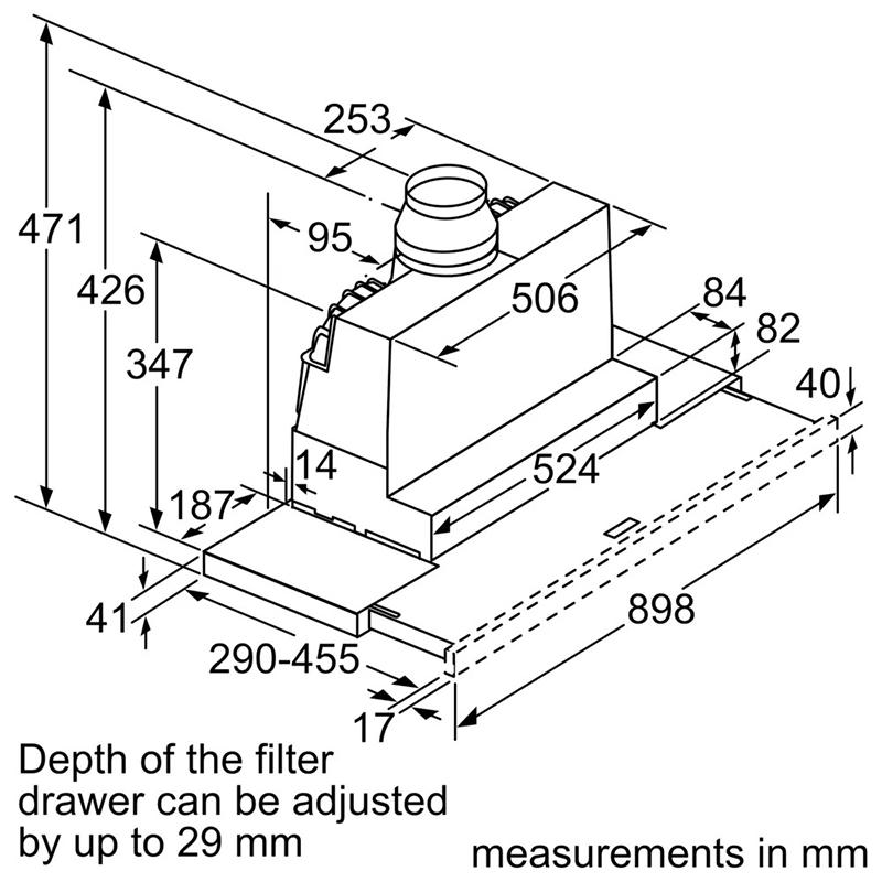 Máy hút mùi âm tủ 90cm Bosch HMH.DFS097A51B 20