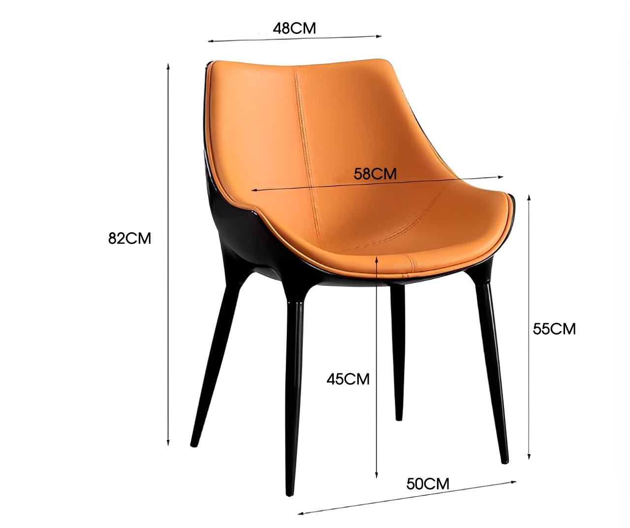 Ghế ăn gia đình đệm da tối giản kiểu Bắc Âu SHM665