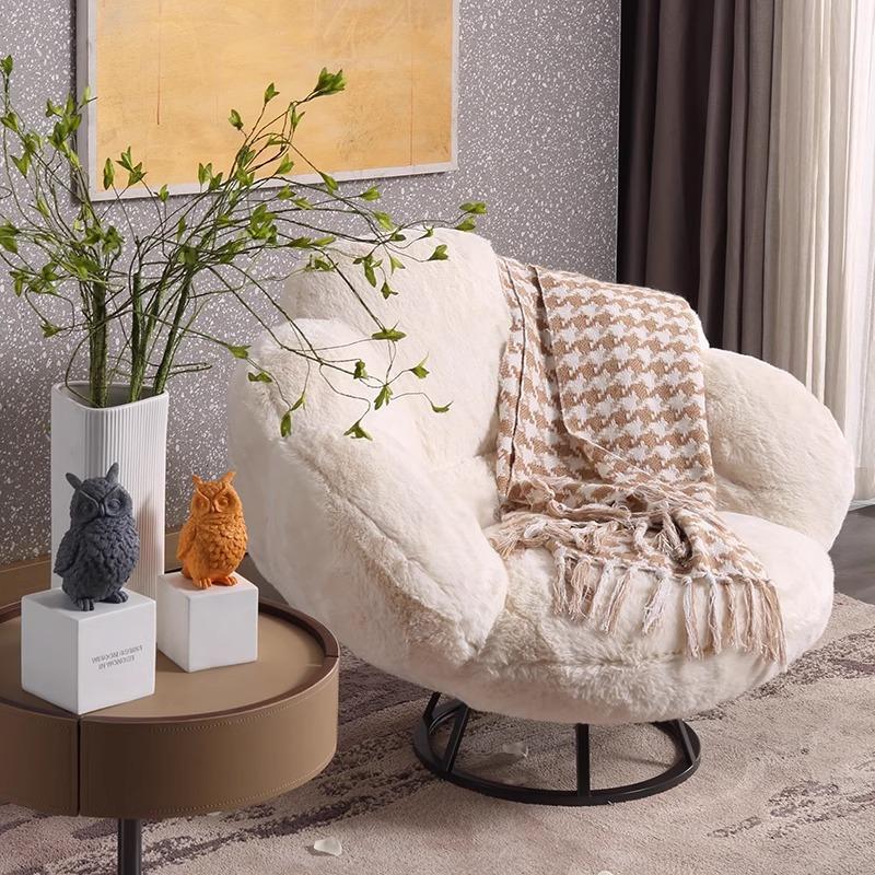 Armchair chân gấu lông mềm decor không gian FAD951 8