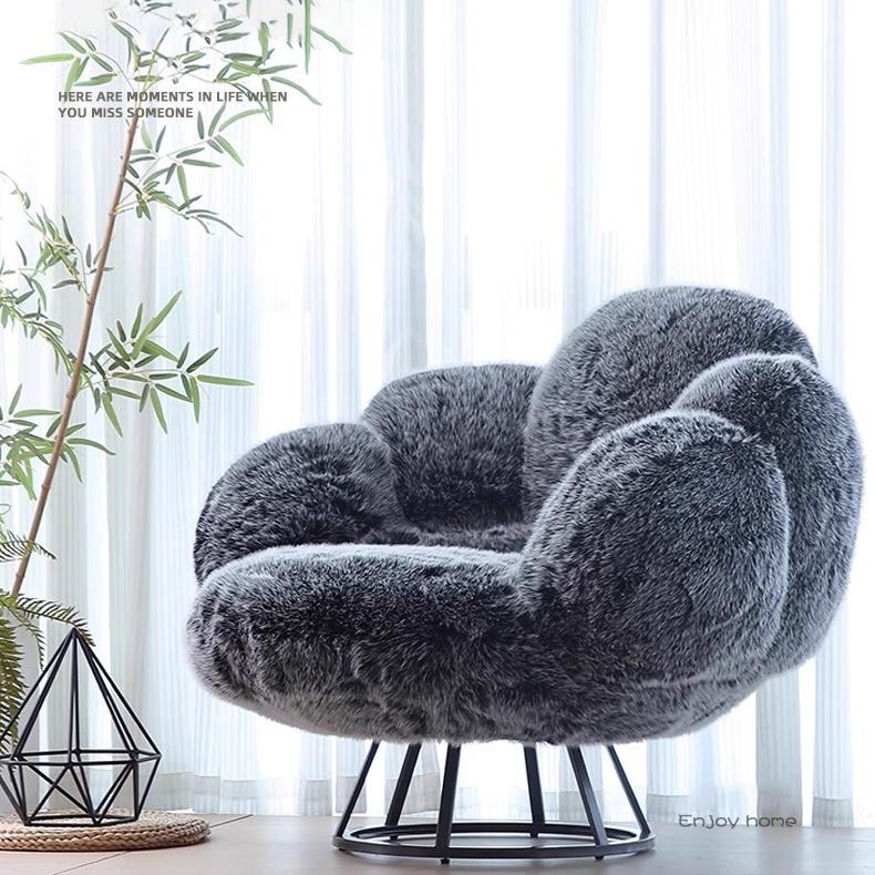 Armchair chân gấu lông mềm decor không gian FAD951 6