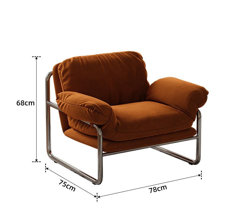 Sofa đơn khung inox bọc vải nhung hiện đại Italia SAB858 11