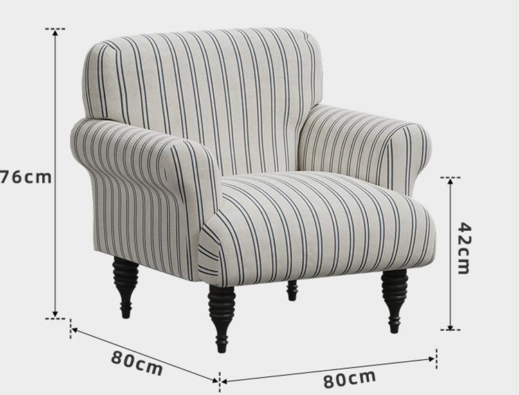 Sofa đơn kiểu Pháp cổ điển phong cách wabisabi SAB544 13