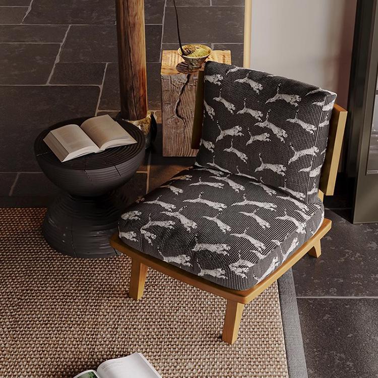 Sofa đơn phòng khách khung gỗ họa tiết con báo SAB095 8