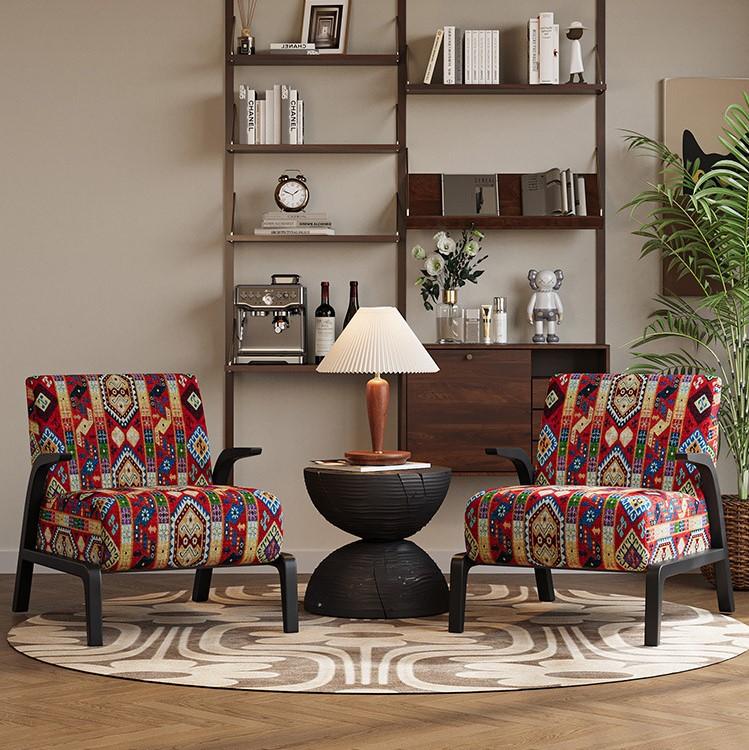 Sofa đơn vải Jacquard họa tiết thổ cẩm Wabi-Sabi SAB084 6