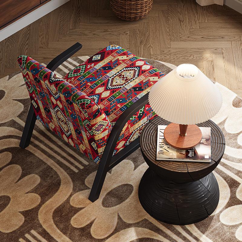 Sofa đơn vải Jacquard họa tiết thổ cẩm Wabi-Sabi SAB084 8