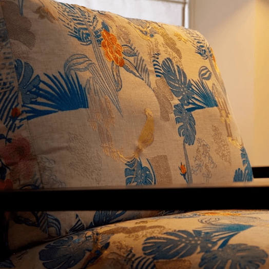 Sofa đơn vải thêu họa tiết phong cách cổ điển SAB248 11