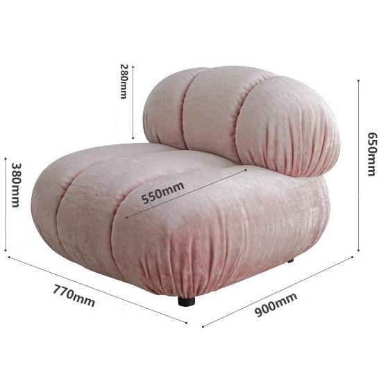 Sofa lười thư giãn vải nhung decor hình bông hoa FAD612 14