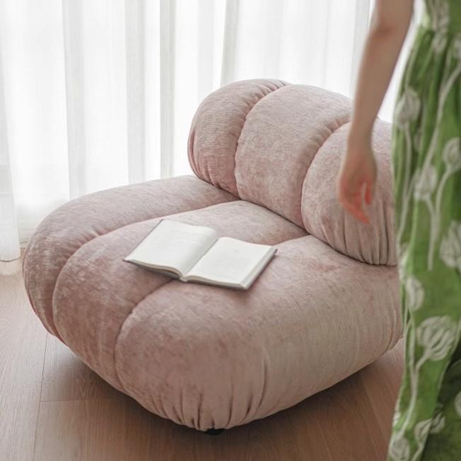 Sofa lười thư giãn vải nhung decor hình bông hoa FAD612 15