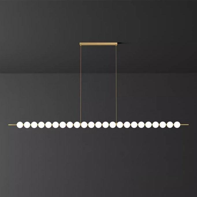 Đèn thả bàn ăn bằng đồng decor ngọc trai ZHM316 8
