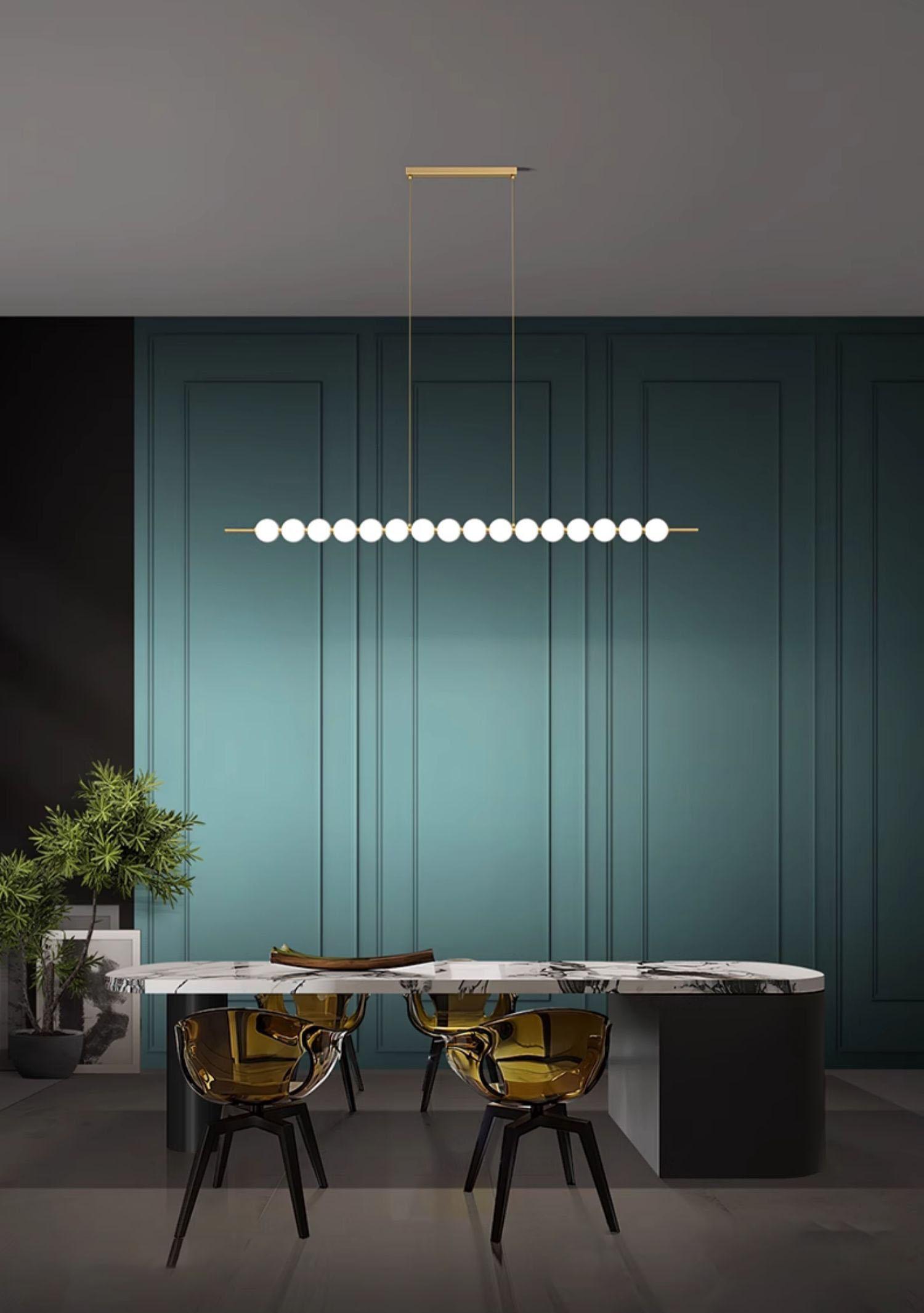 Đèn thả bàn ăn bằng đồng decor ngọc trai ZHM316 7