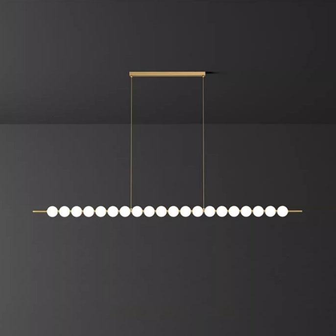 Đèn thả bàn ăn bằng đồng decor ngọc trai ZHM316 9