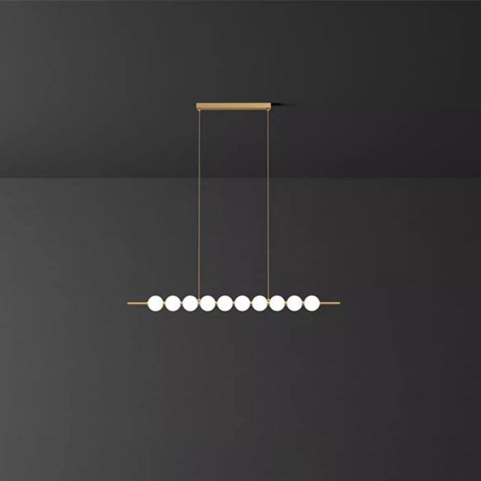 Đèn thả bàn ăn bằng đồng decor ngọc trai ZHM316 12