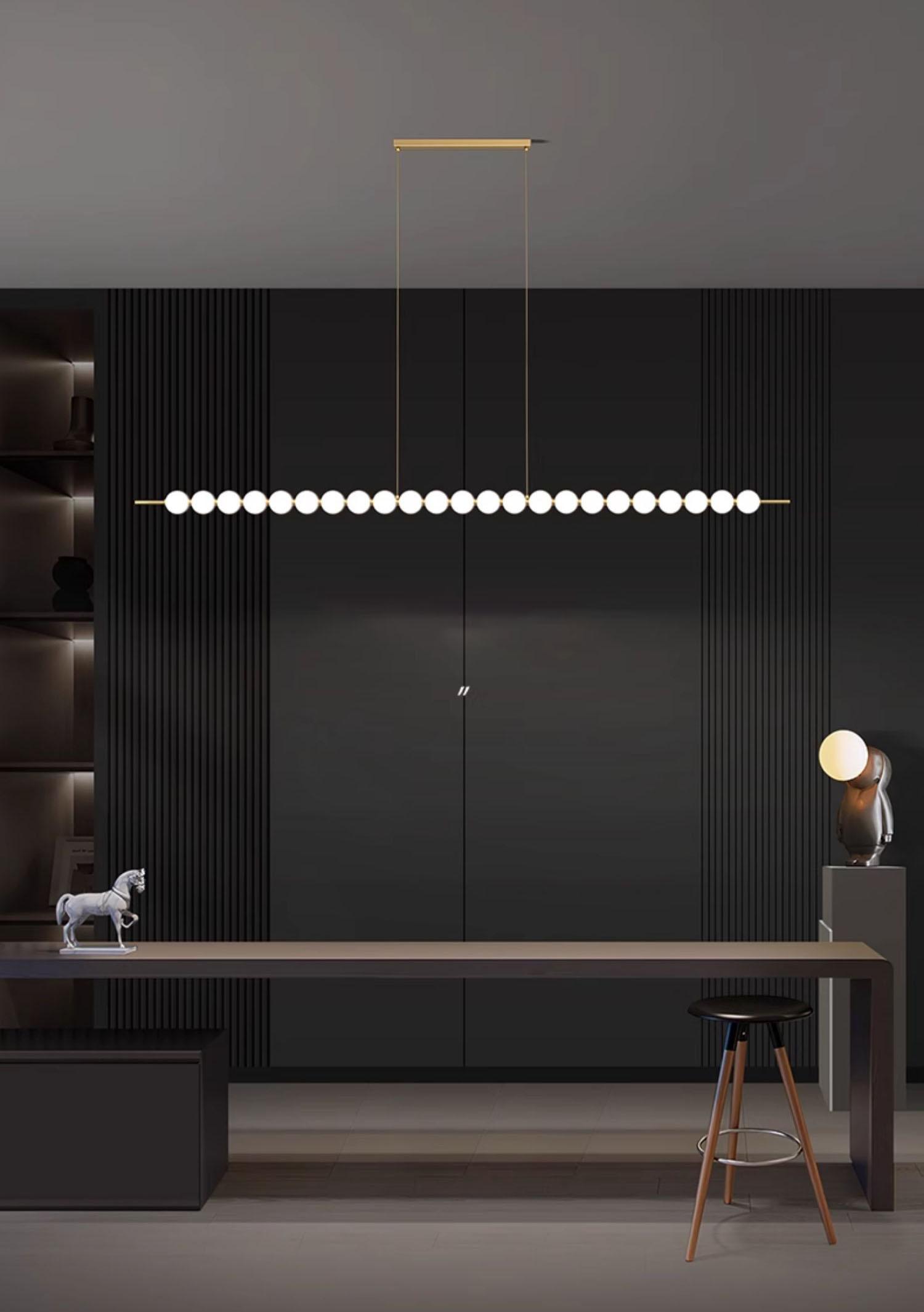 Đèn thả bàn ăn bằng đồng decor ngọc trai ZHM316 14