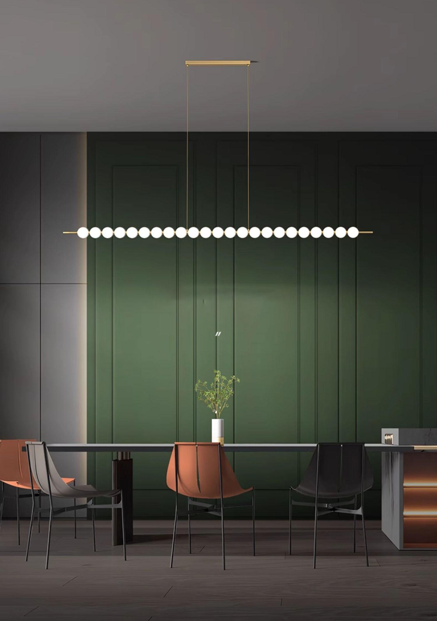Đèn thả bàn ăn bằng đồng decor ngọc trai ZHM316 15