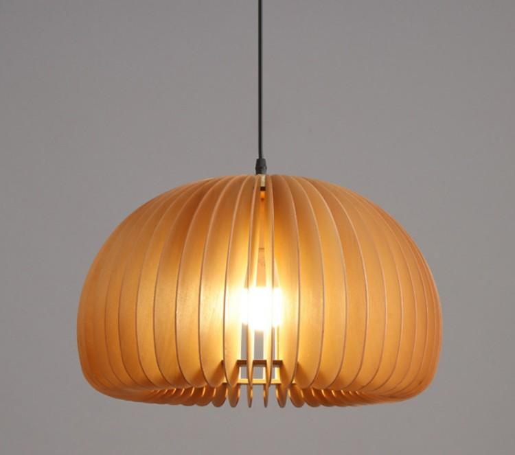 Đèn thả hình bí ngô bằng gỗ phong cách Bắc Âu DG688 10
