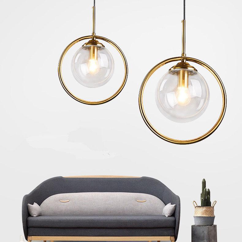 Đèn thả thủy tinh hình cầu decor phòng khách DG874 11