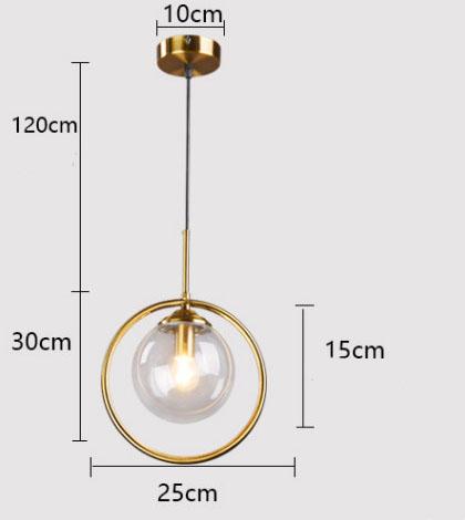 Đèn thả thủy tinh hình cầu decor phòng khách DG874 7