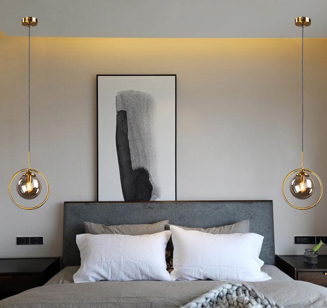 Đèn thả thủy tinh hình cầu decor phòng khách DG874 10