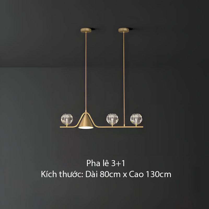 Đèn thả trần bằng đồng decor phòng ăn sáng tạo ZHM150 6