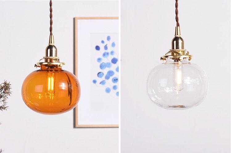 Đèn thủy tinh hình hồ lô thả trần Nhật Bản cổ điển DG217 10