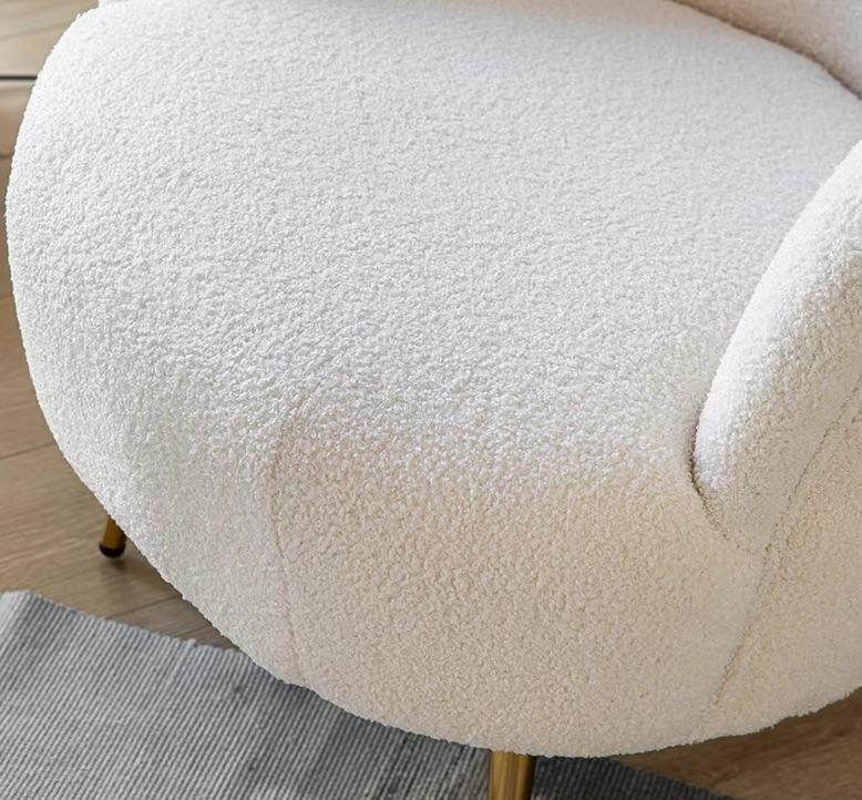 Ghế sofa đơn mạ titan bọc vải lông cừu sang trọng FAD6657 17