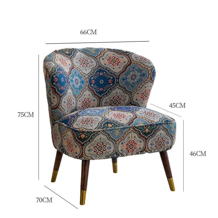 Ghế sofa đơn vải lanh dòng Vintage style Mỹ cổ điển AH705 10