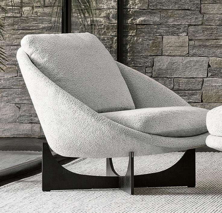 Ghế sofa đơn vải lanh sang trọng kiểu Italia FAD680 14