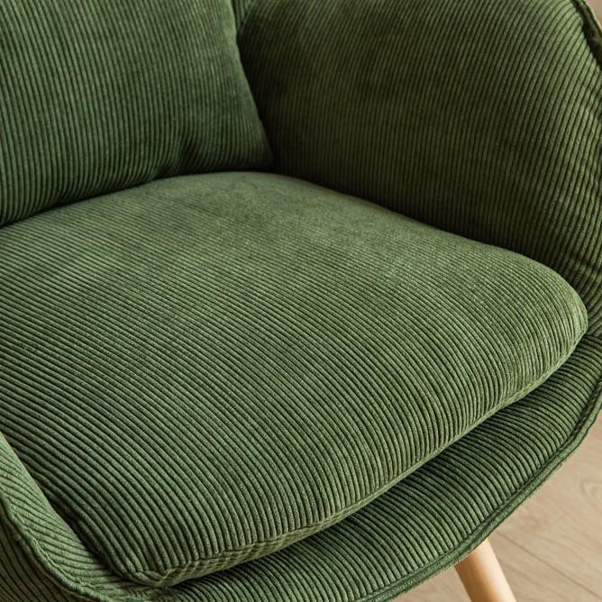 Ghế sofa đơn vải nhung kẻ sọc cổ điển kiểu Bắc Âu AH290 20