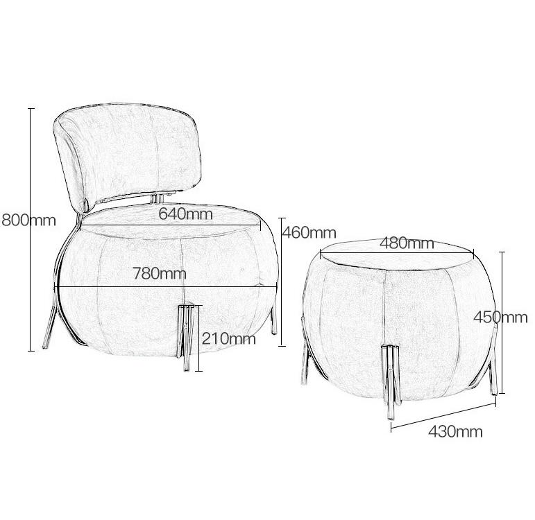 Ghế sofa đơn vải nhung phong cách hiện đại FAD659 19